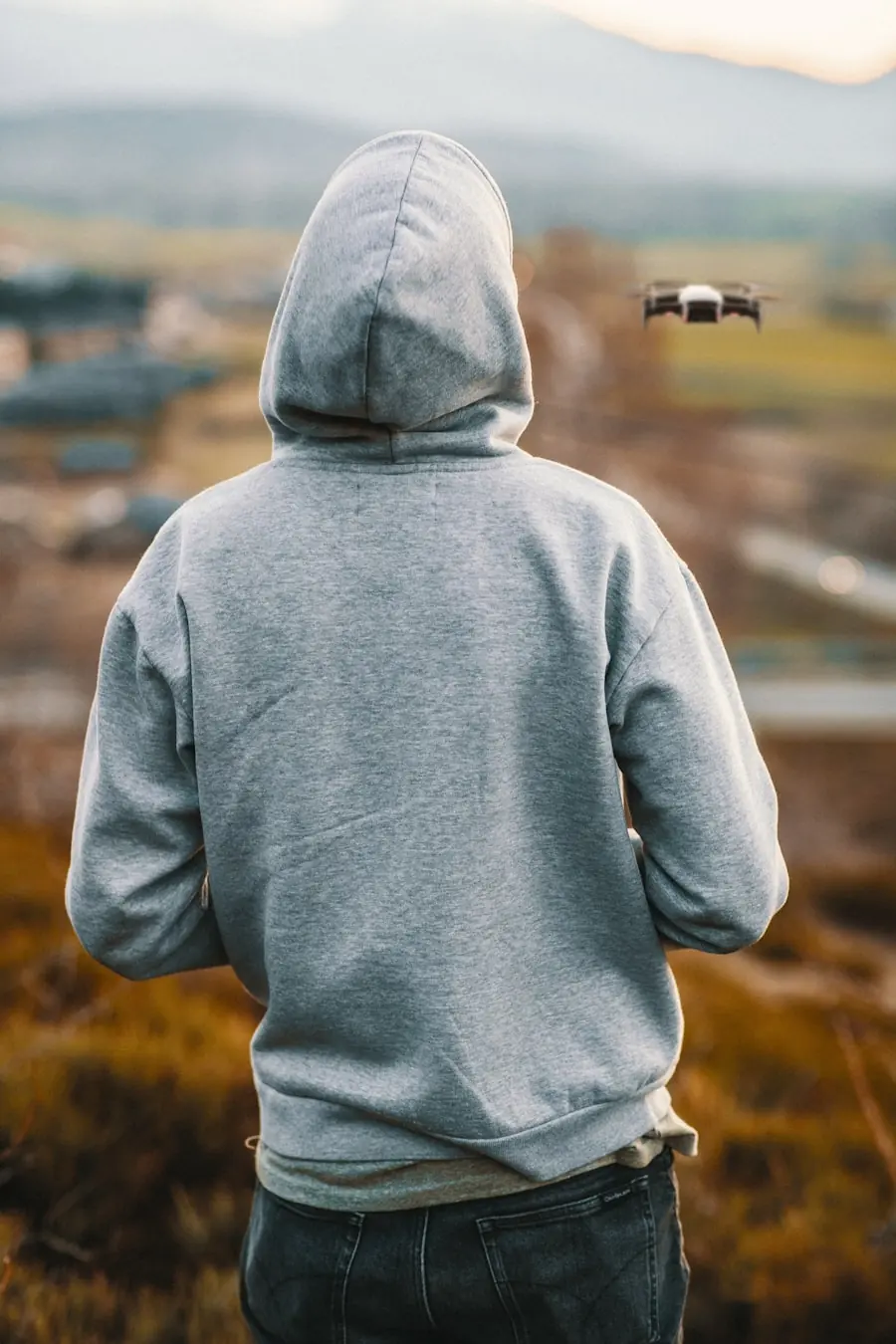 The Person with private label hoodie.